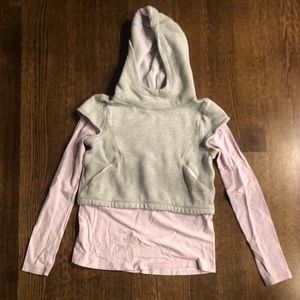 Ivivva half hoodie half shirt